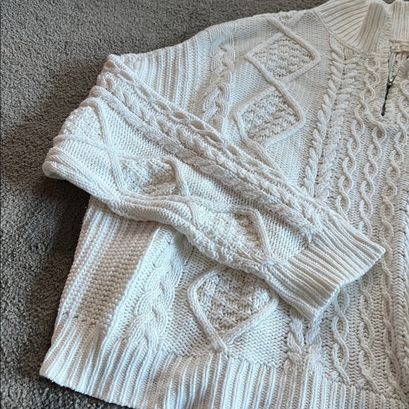Lucky Brand Ivory Cable Knit Turtleneck Sweater - Picture 4 of 4